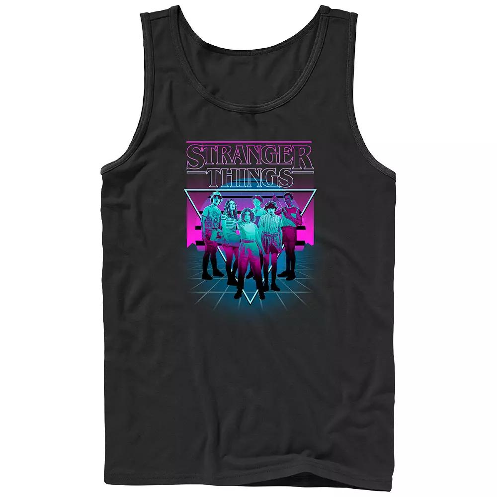 Men's Netflix Stranger Things Neon Kids Group Graphic Tank Top,  Product Image