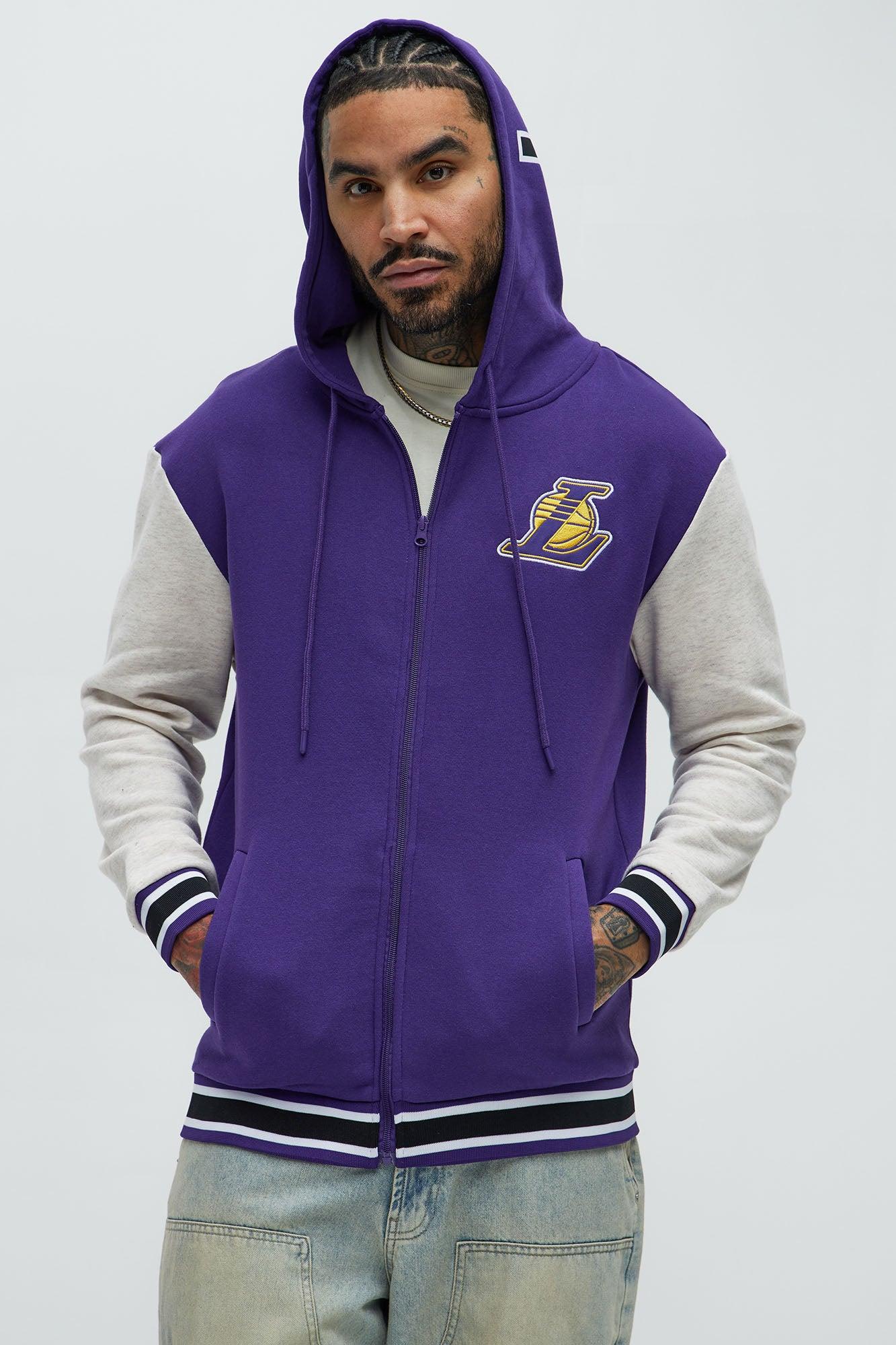 Lakers Above The Rim Zip Up Hoodie - Purple Male Product Image