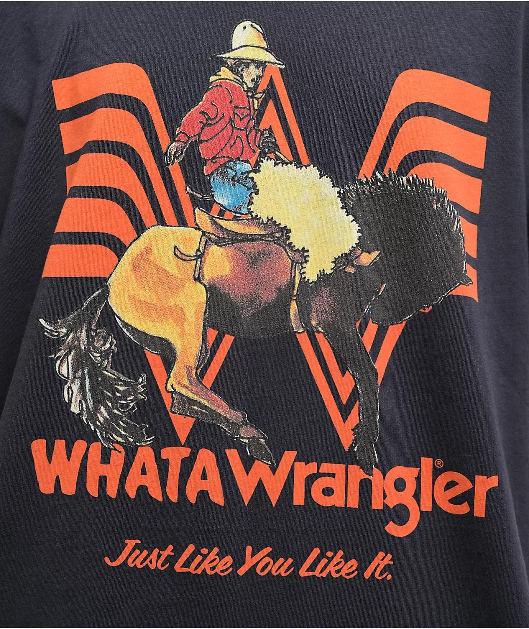 Wrangler x Whataburger Long Live Burgers Faded Black T-Shirt Product Image