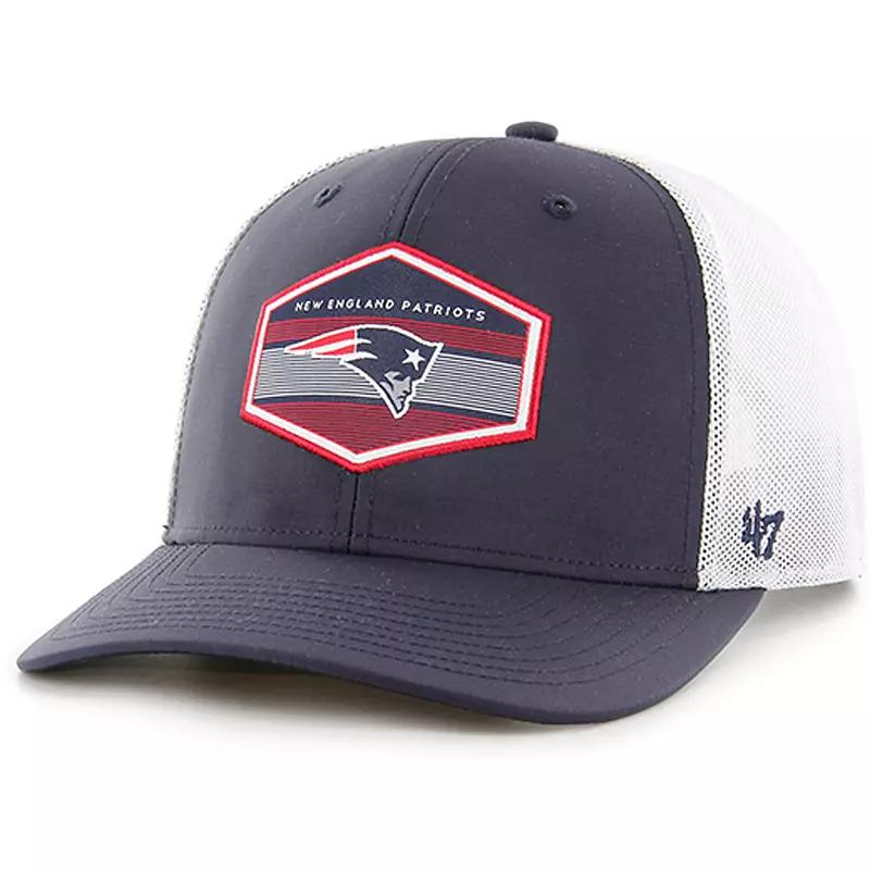 Men's '47  Navy New England Patriots Burgess Trucker Adjustable Hat, Blue Product Image