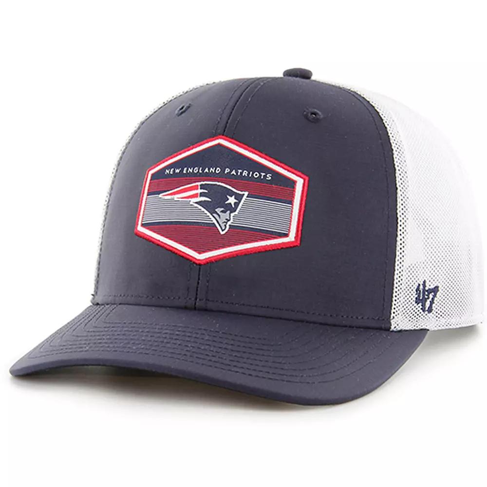Men's '47  Navy New England Patriots Burgess Trucker Adjustable Hat, Blue Product Image