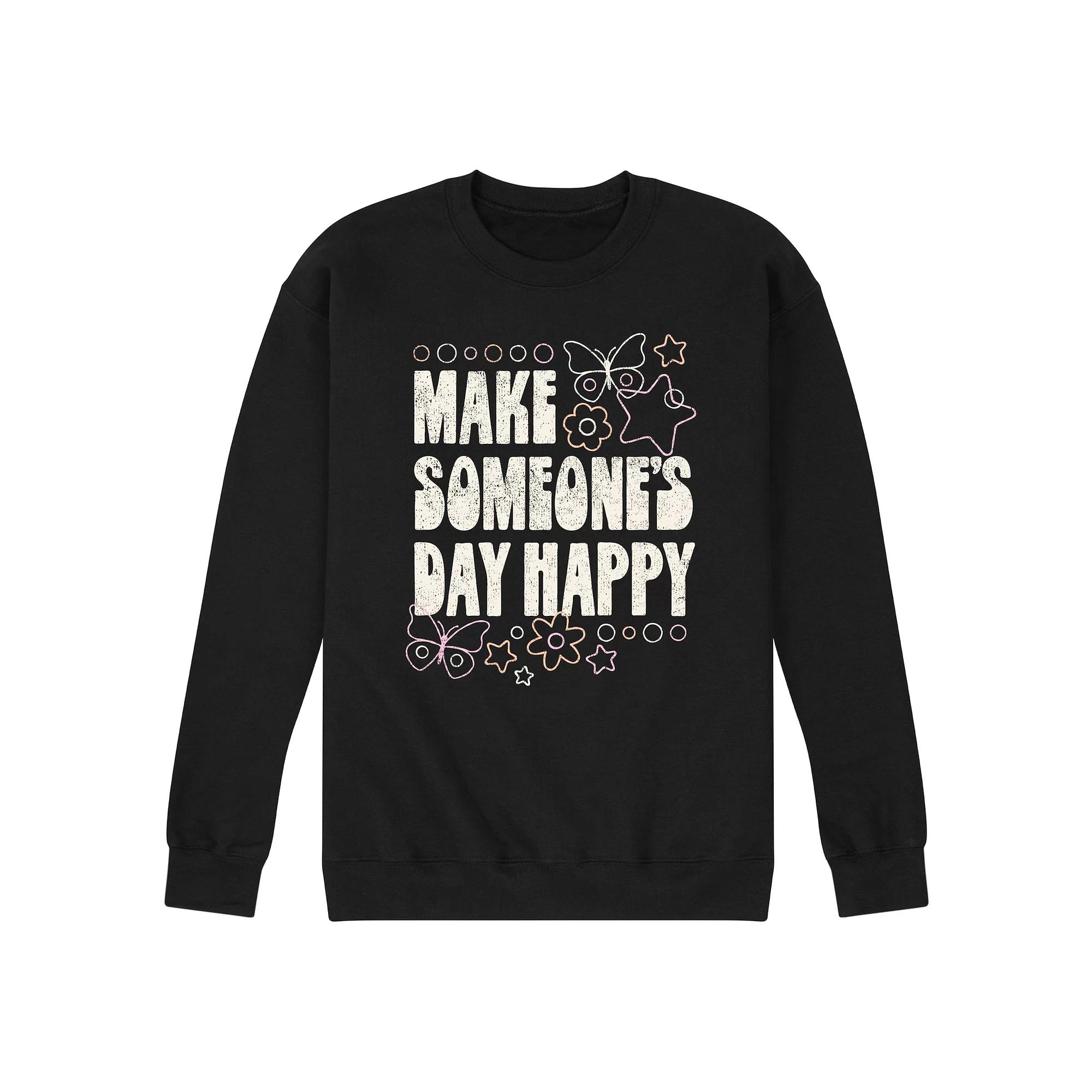 Men's Make Someone's Day Happy Fleece Sweatshirt,  Product Image
