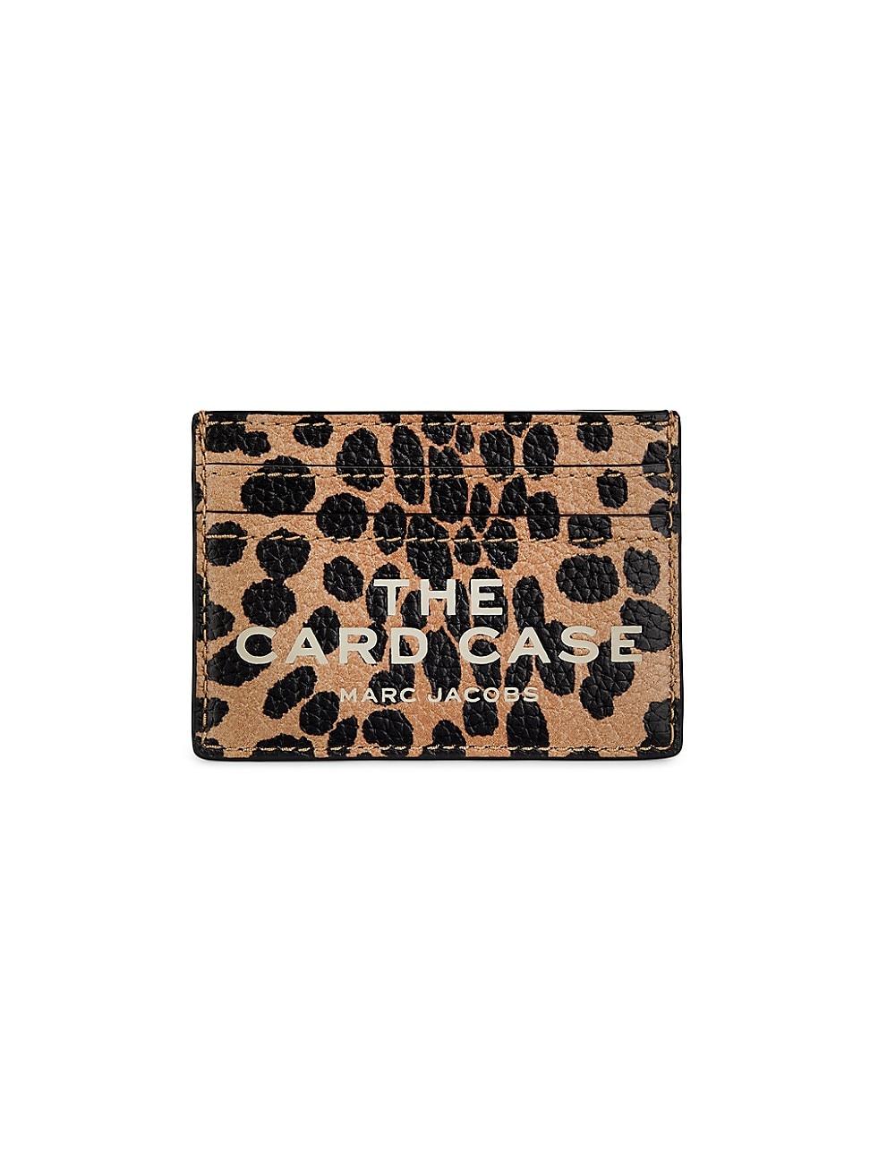 Womens The Cheetah Leather Card Case Product Image