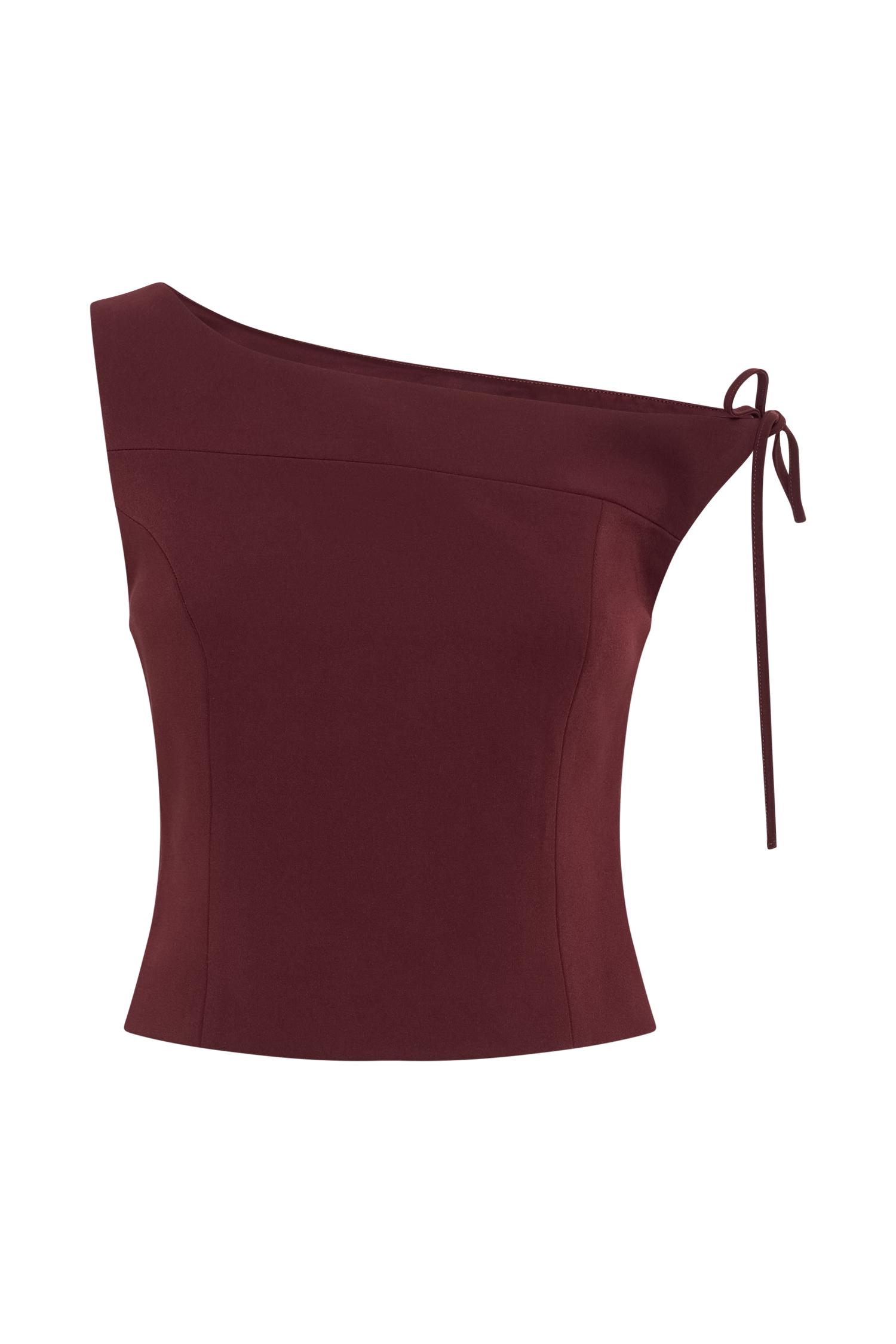 Ramsey Suiting Off Shoulder Top - Plum Product Image