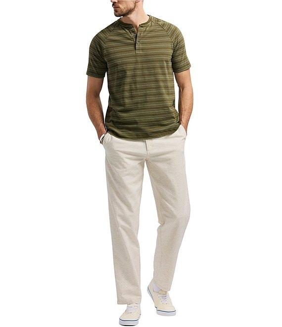 Buffalo David Bitton Klaus Short Sleeve Stripe Henley Shirt Product Image