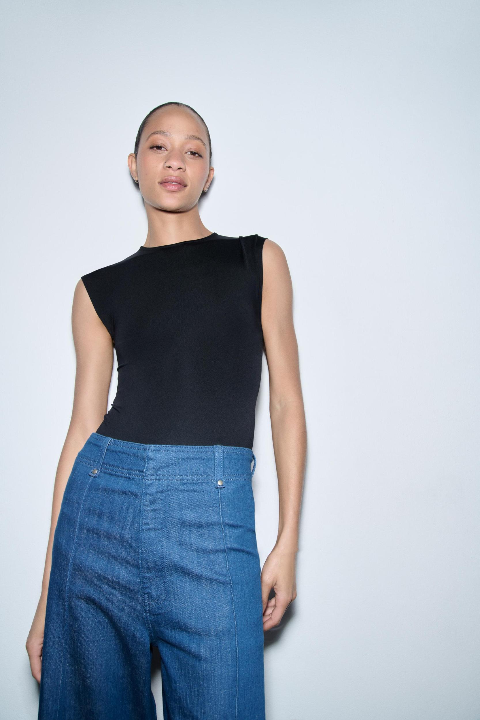 ZW COLLECTION HIGH WAIST WIDE LEG JEANS Product Image