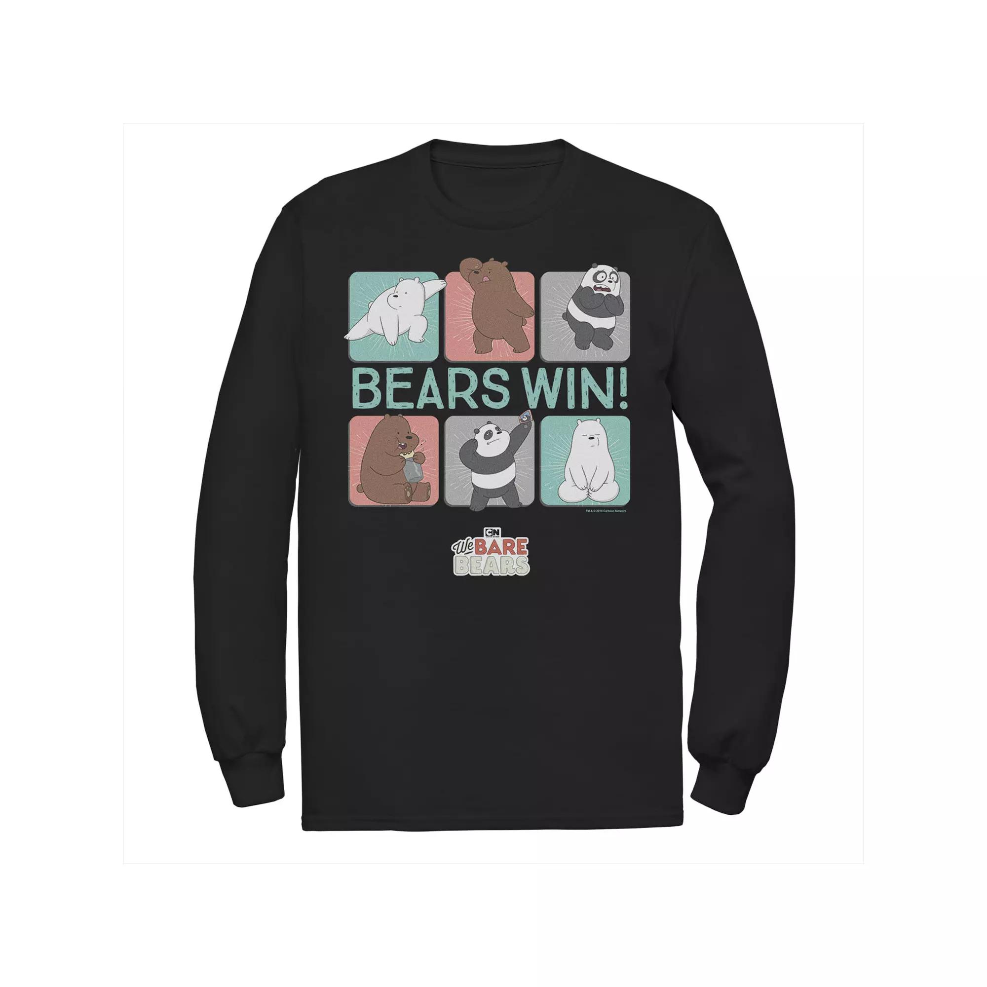 Men's We Bare Bears Bears Win Character Panels Tee,  Product Image