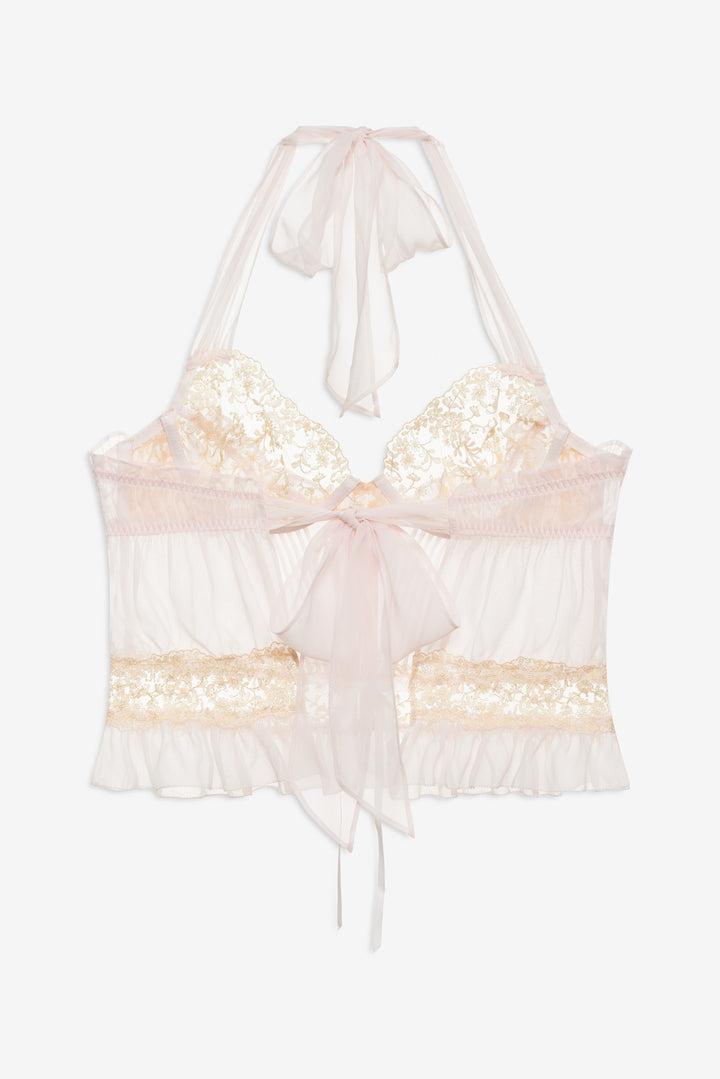 Gilded Lace Bustier — Natural Product Image
