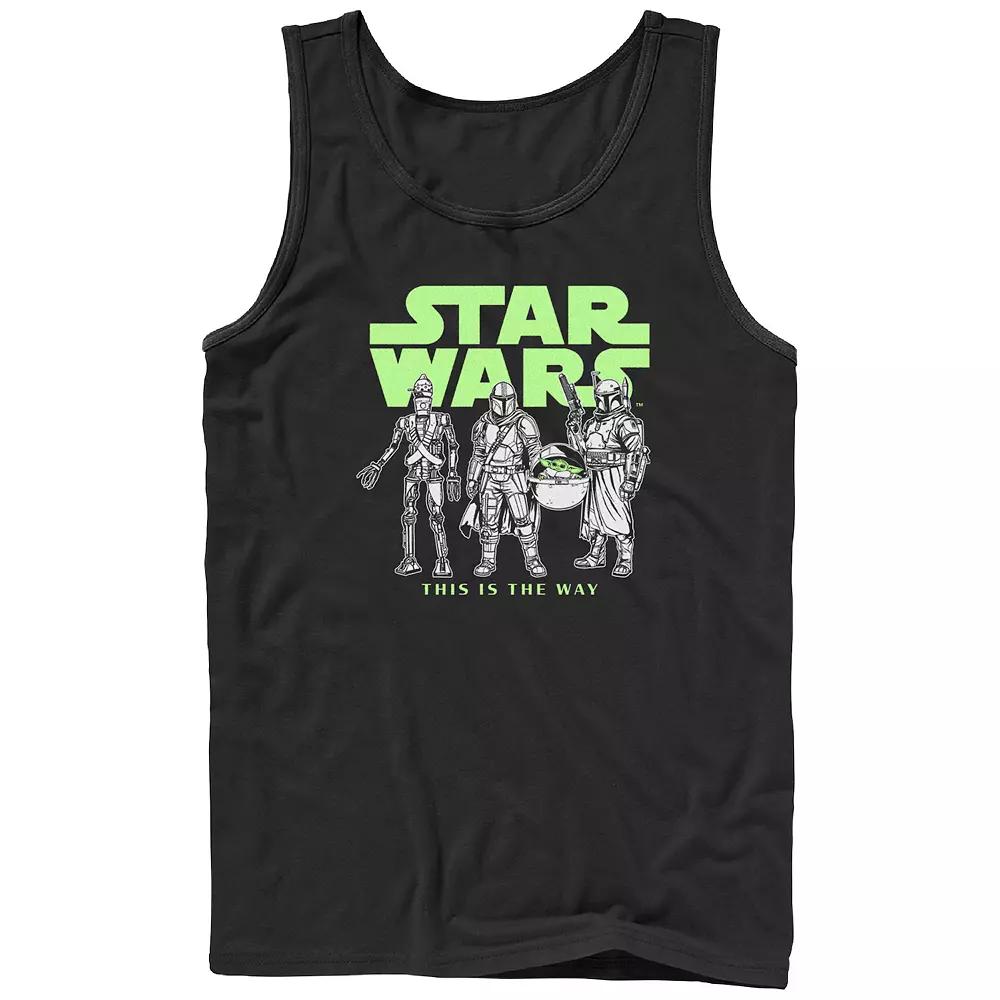 Men's Star Wars The Mandalorian Logo Lineup Graphic Tank Top,  Product Image