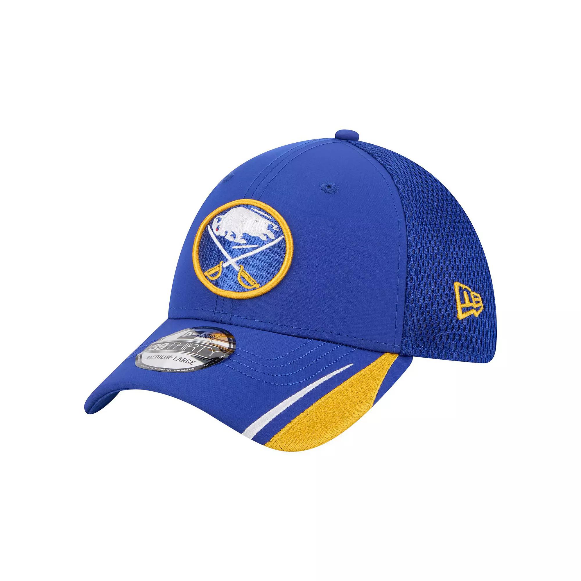 Men's New Era  Royal Buffalo Sabres Linear Featherweight 39THIRTY Flex Hat, Size: Medium/Large, Blue Product Image