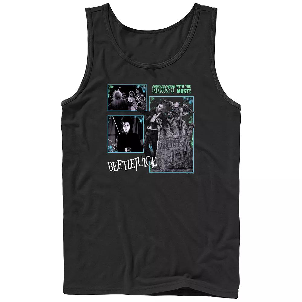 Men's Beetlejuice Movie Scenes Graphic Tank Top, Size: XL, Black Product Image