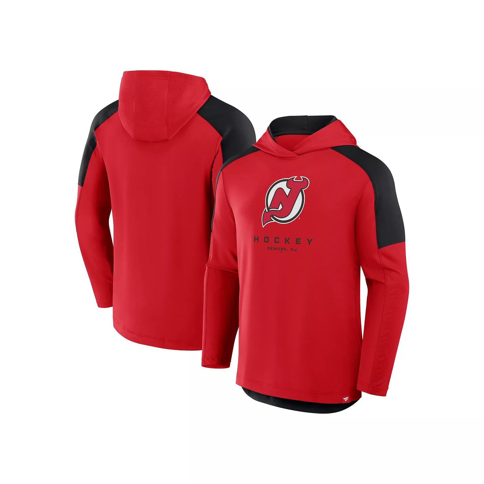 Men's Fanatics Red New Jersey Devils Meta Game Transitional Pullover Hoodie,  Product Image
