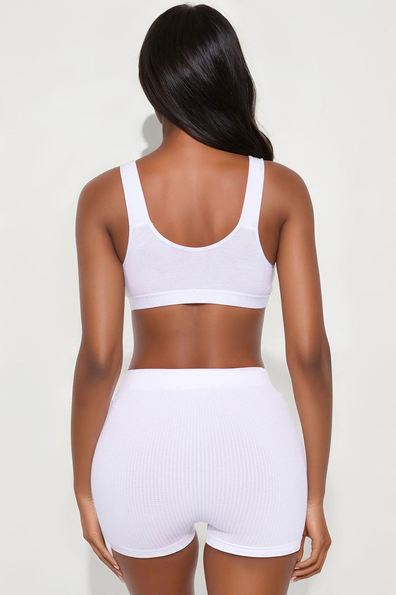 Sporty Look 2 Pack Wireless Molded Cup Cotton Bra - White/combo Female Product Image