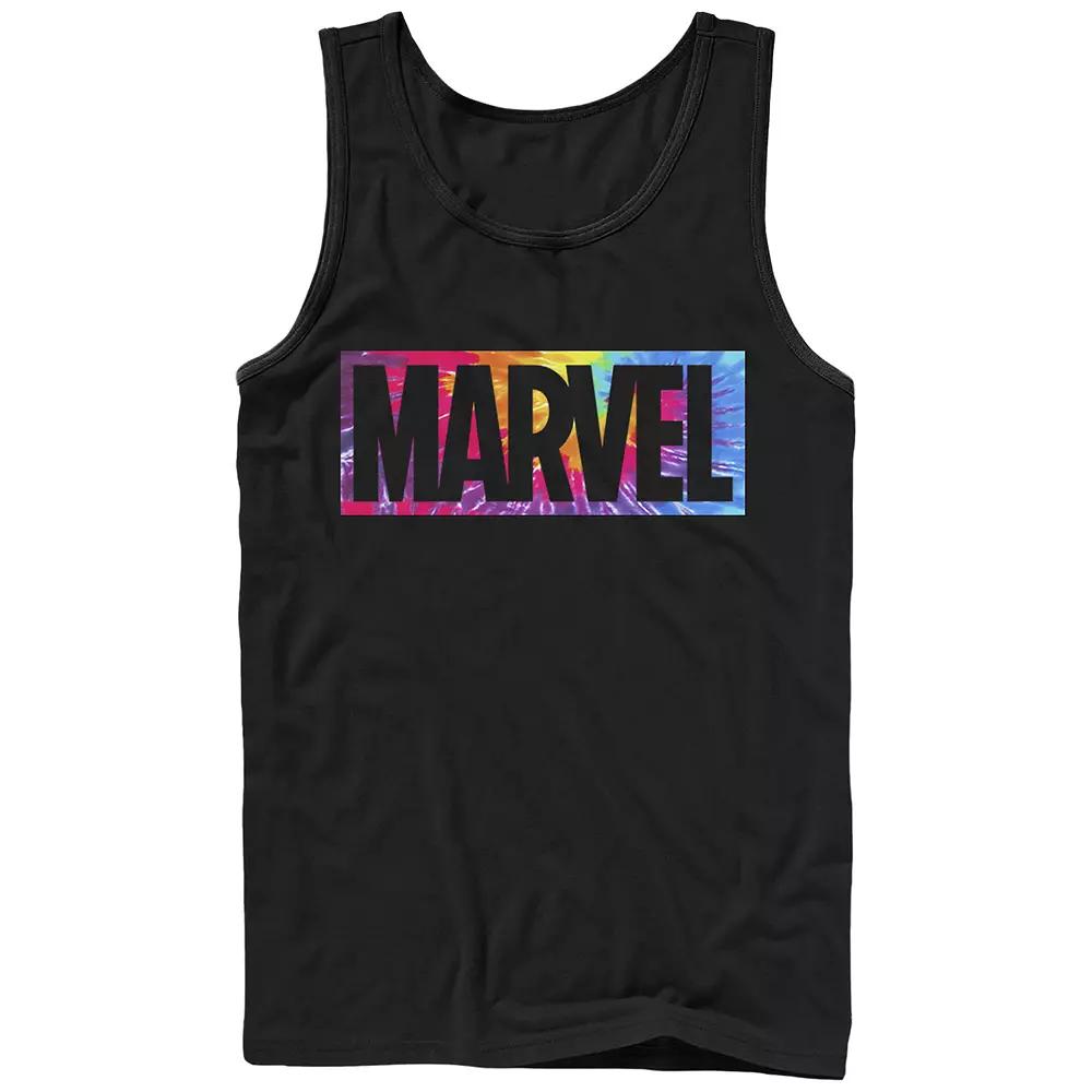 Men's Marvel Logo Tie Dye Graphic Tank Top,  Product Image