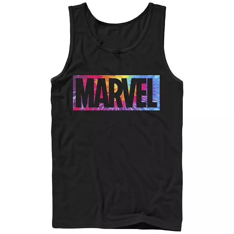 Men's Marvel Logo Tie Dye Graphic Tank Top,  Product Image