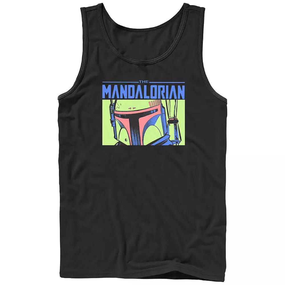 Men's Star Wars The Mandalorian Boba Closeup Graphic Tank Top,  Product Image