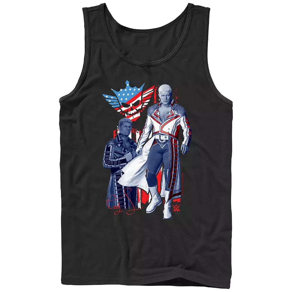 Men's WWE Cody Rhodes Poster Americana Graphic Tank Top,  Product Image