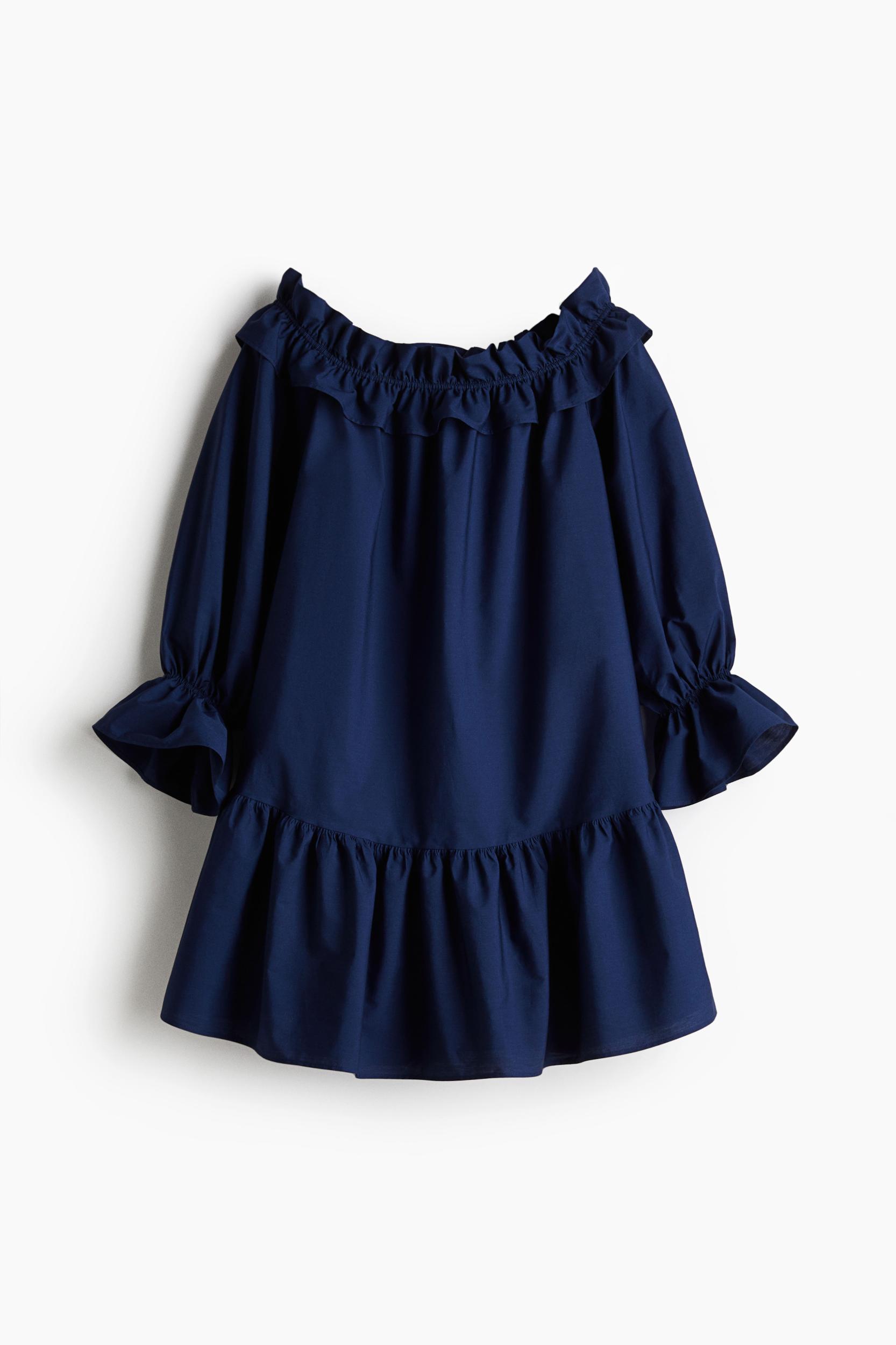 Off-the-Shoulder Poplin Dress Product Image