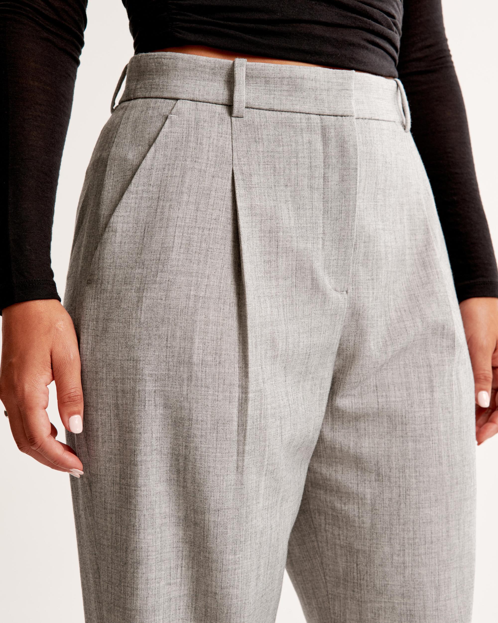 Curve Love A&F Quinn Tailored Straight Pant Product Image