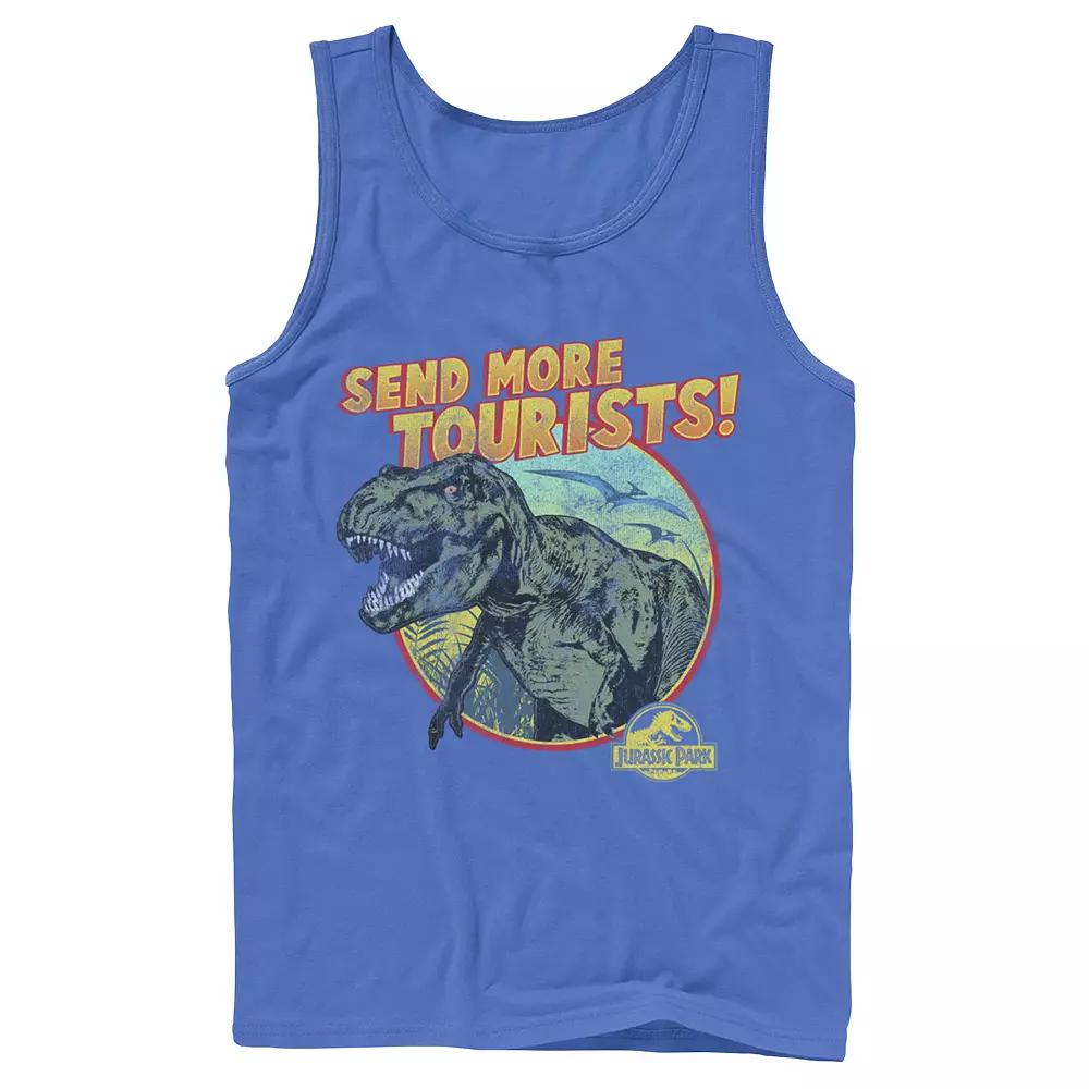 Men's Jurassic Park T-Rex Send More Tourists Tank Top,  Product Image
