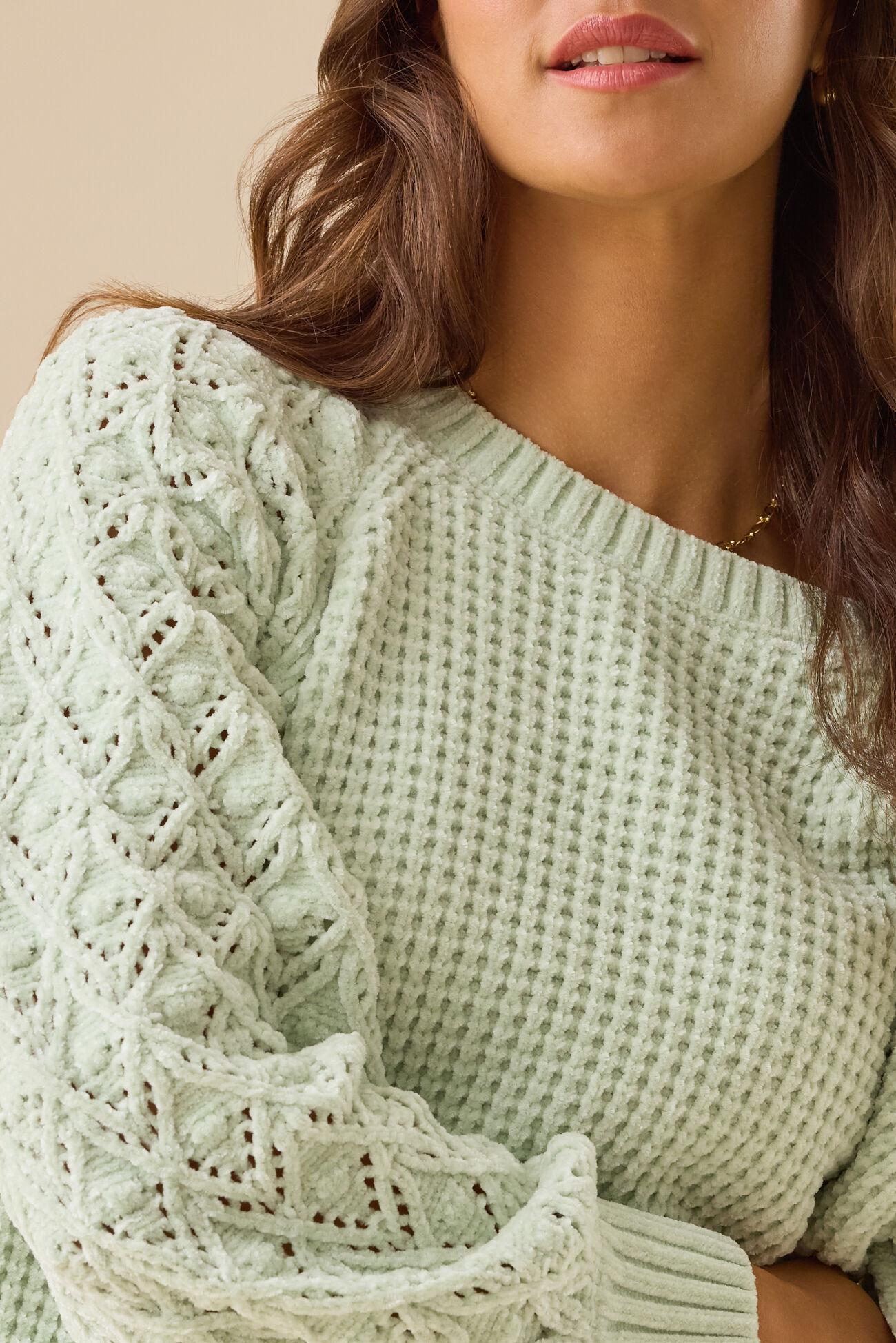 Hailey Chenille Pointelle Sweater Product Image