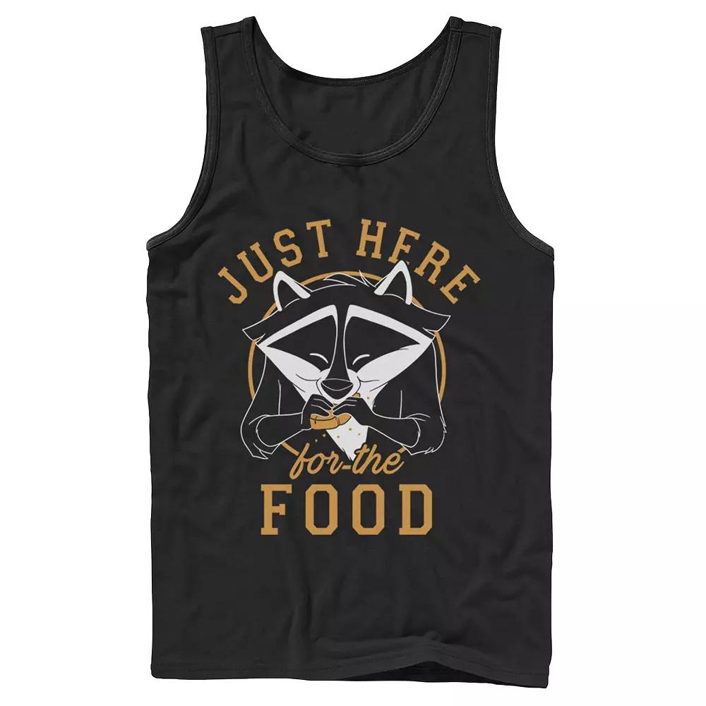 Disney's Pocahontas Meeko Men's Just Here For The Food Portrait Tank Top,  Product Image
