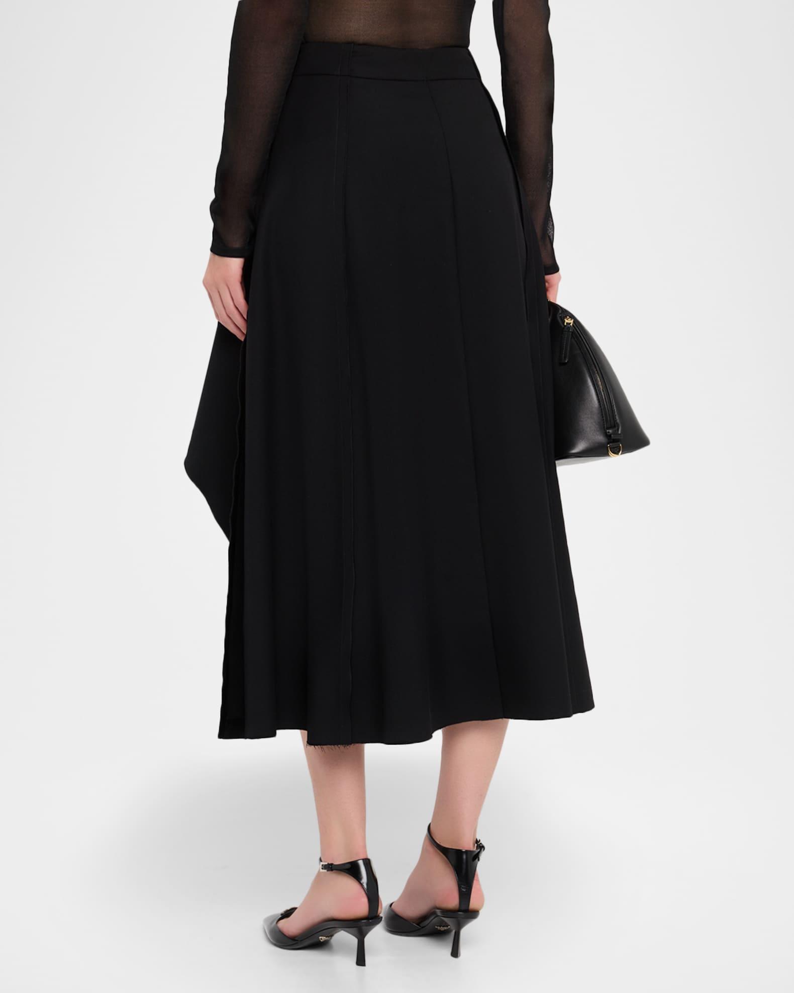 Asymmetric Wool Suiting Skirt Product Image