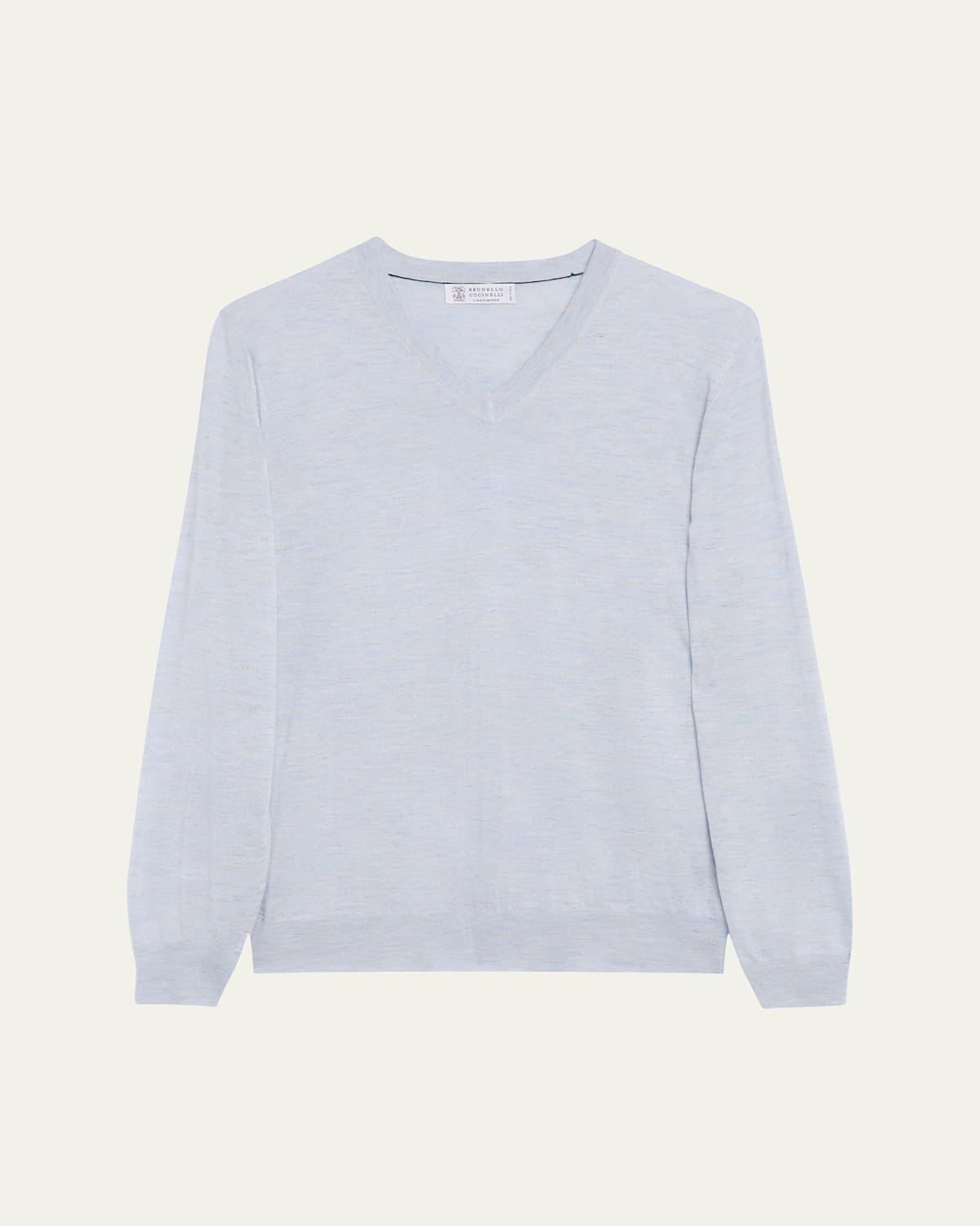 Mens Cashmere-Blend V-Neck Sweater Product Image