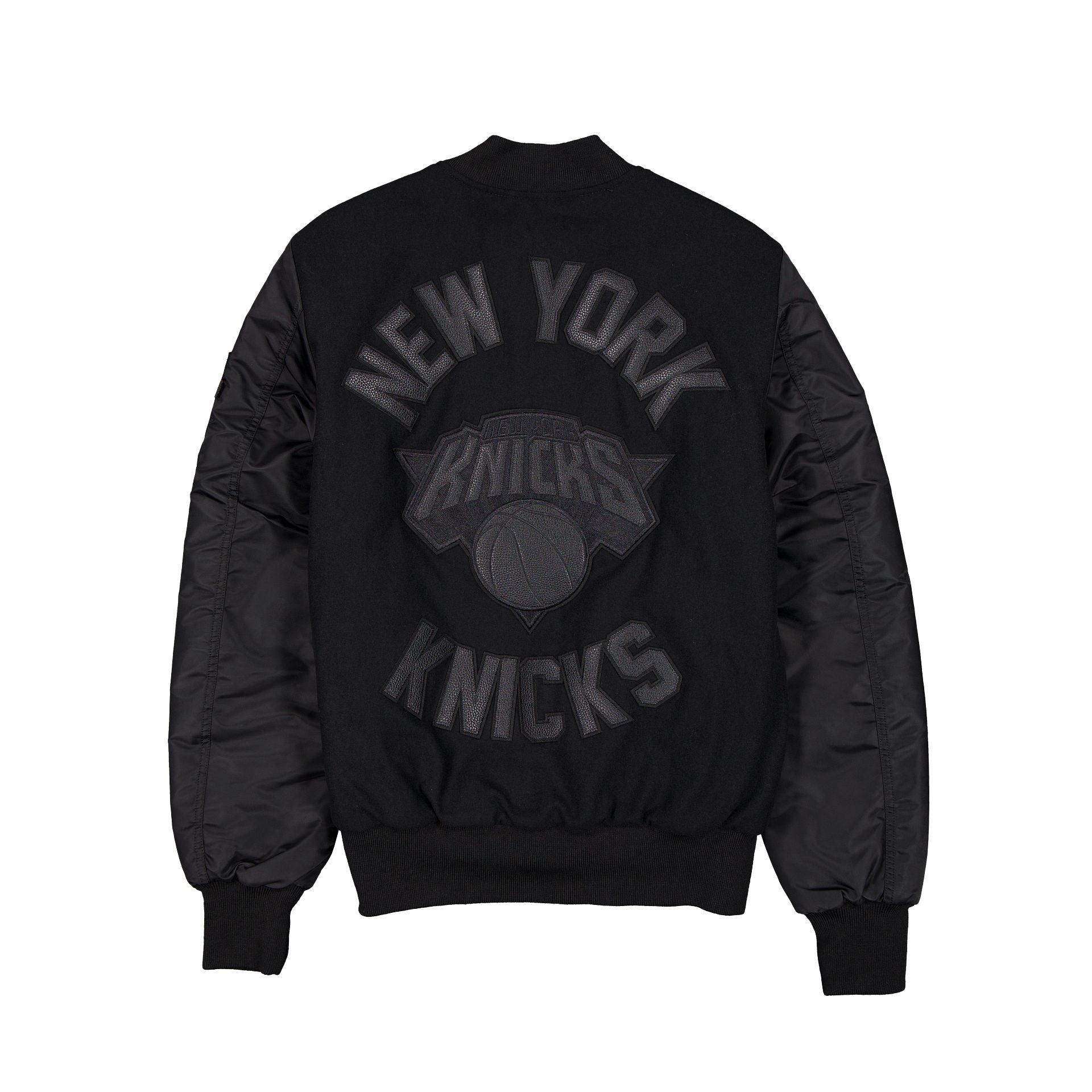 Alpha Industries x Golden State Warriors MA-1 Wool Varsity Jacket Black Male Product Image