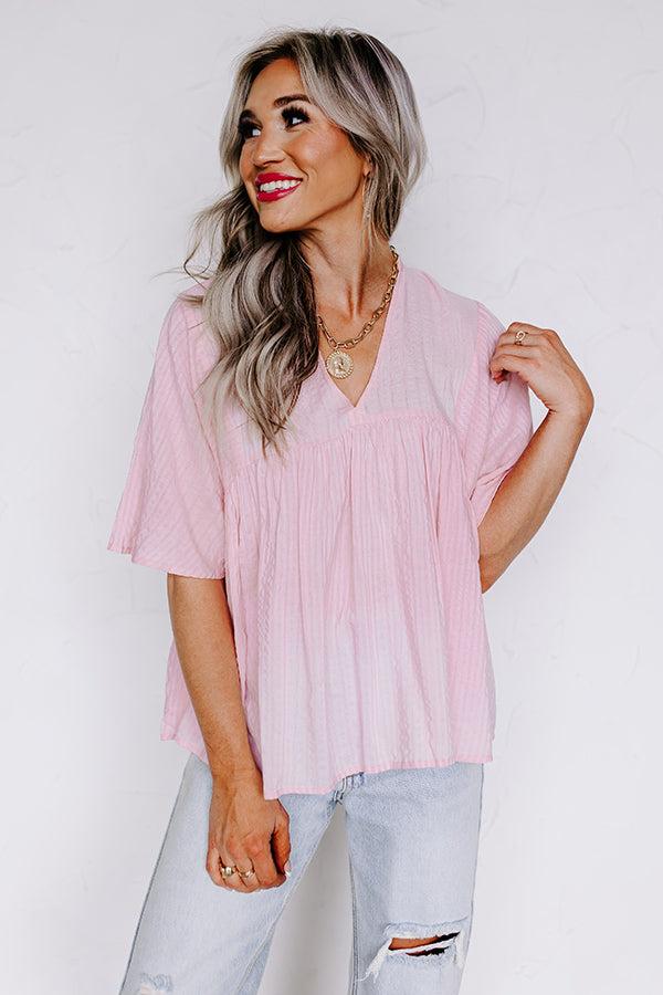 The Lucky One Babydoll Top In Pink Product Image