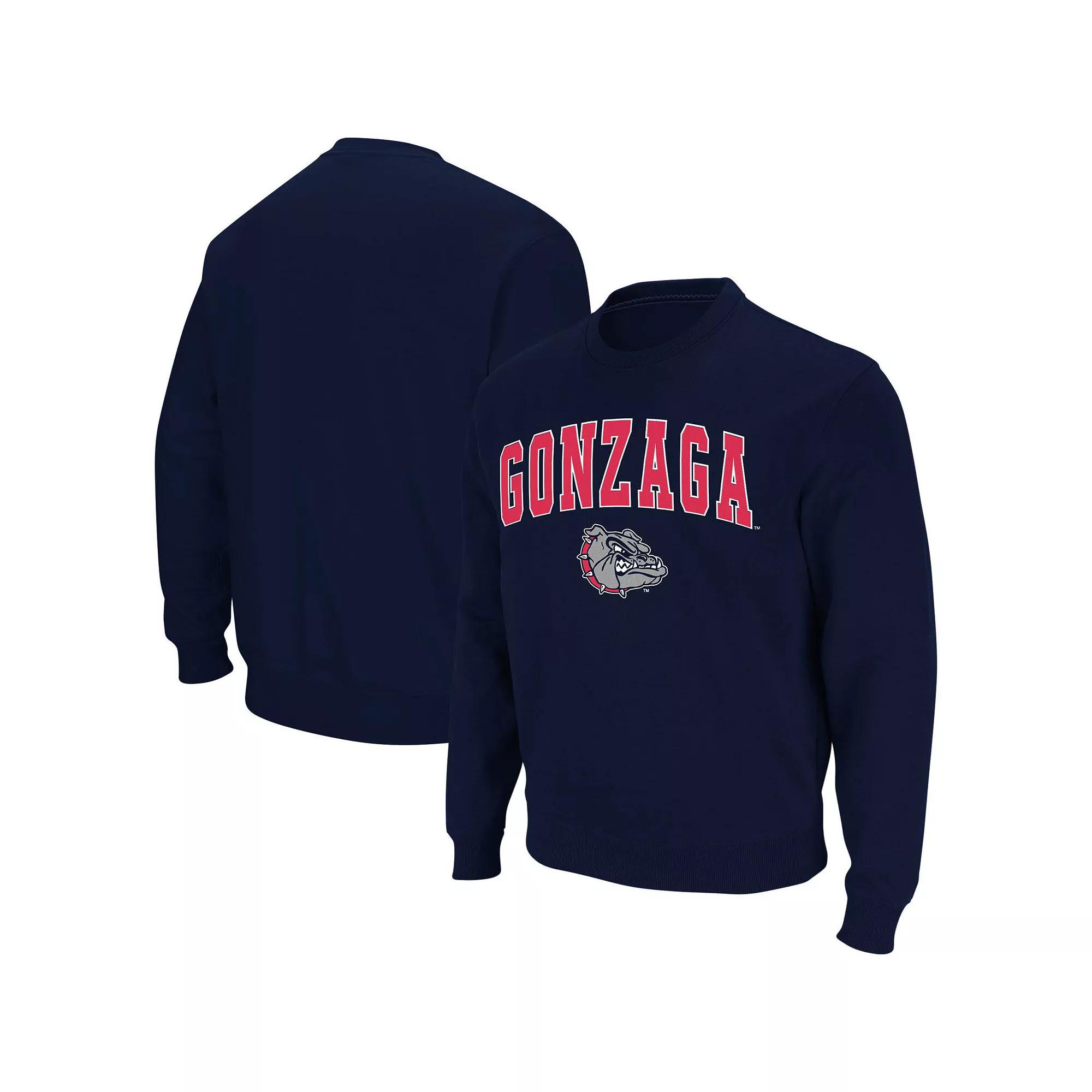 Men's Colosseum Navy Arizona Wildcats Arch & Logo Crew Neck Sweatshirt,  Product Image