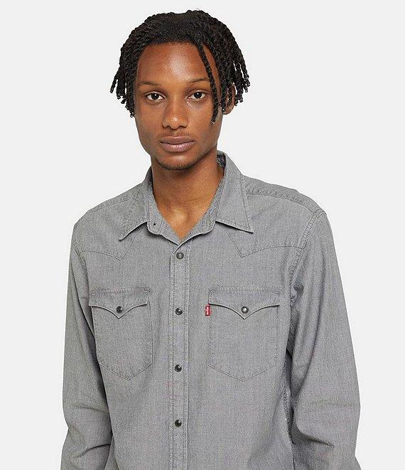 Levi's® Long Sleeve Solid Chambray Western Shirt Product Image