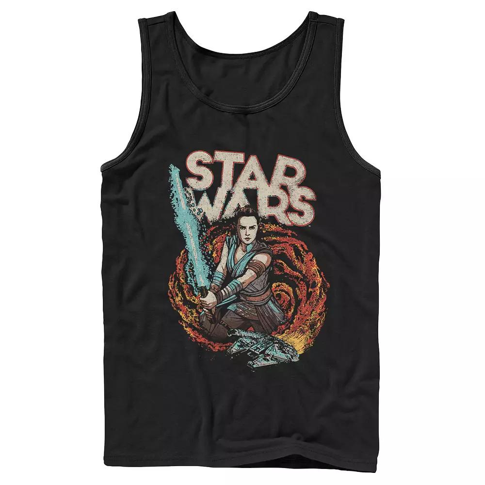 Men's Star Wars The Rise of Skywalker Rey Retro Swirl Tank Top,  Product Image