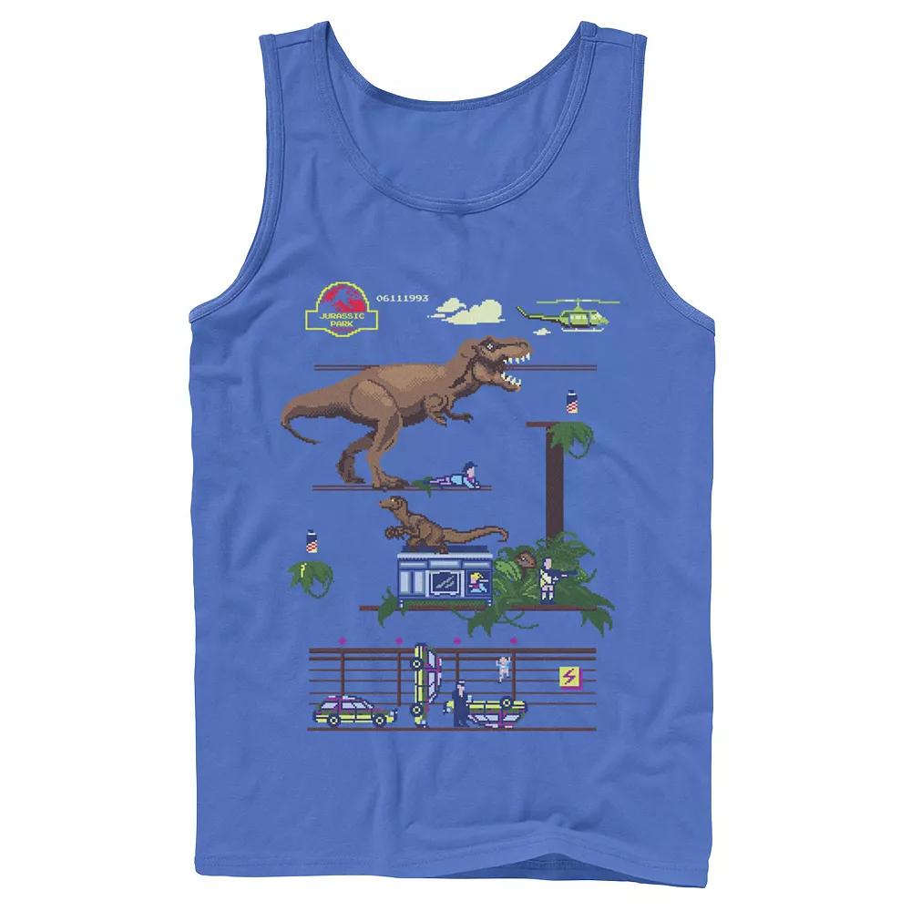Men's Jurassic Park Digital Video Game Scene Tank Top,  Product Image