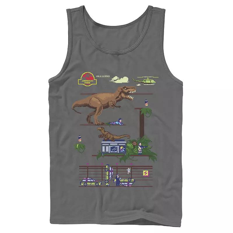 Men's Jurassic Park Digital Video Game Scene Tank Top,  Product Image