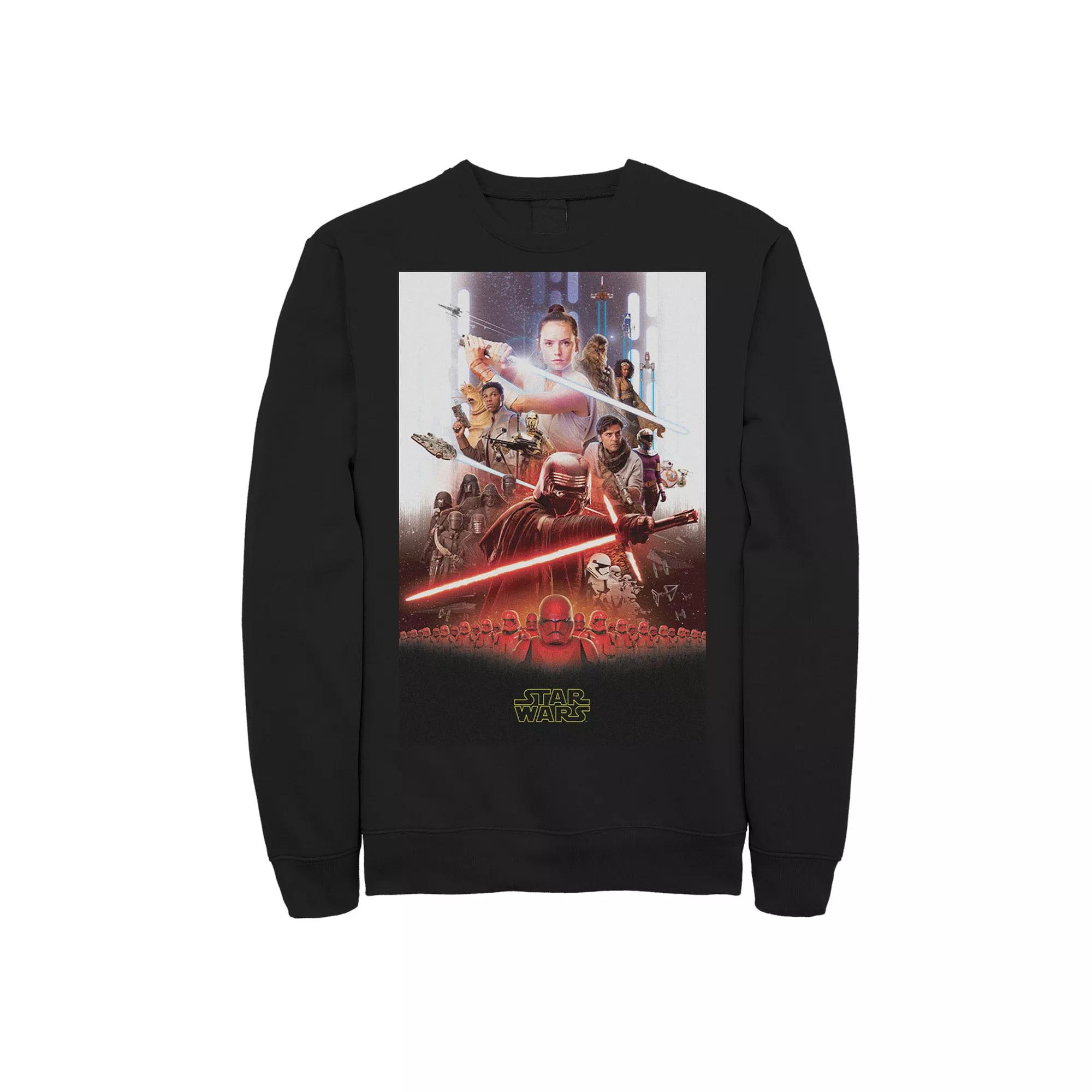 Men's Star Wars The Rise of Skywalker Epic Poster Fleece Graphic Top, Size: XL, Black Product Image