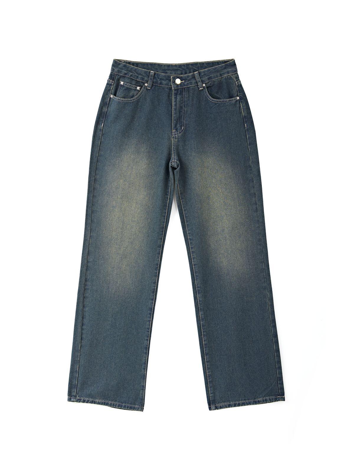 Vintage Blue Wash Boyfriend Jeans Product Image