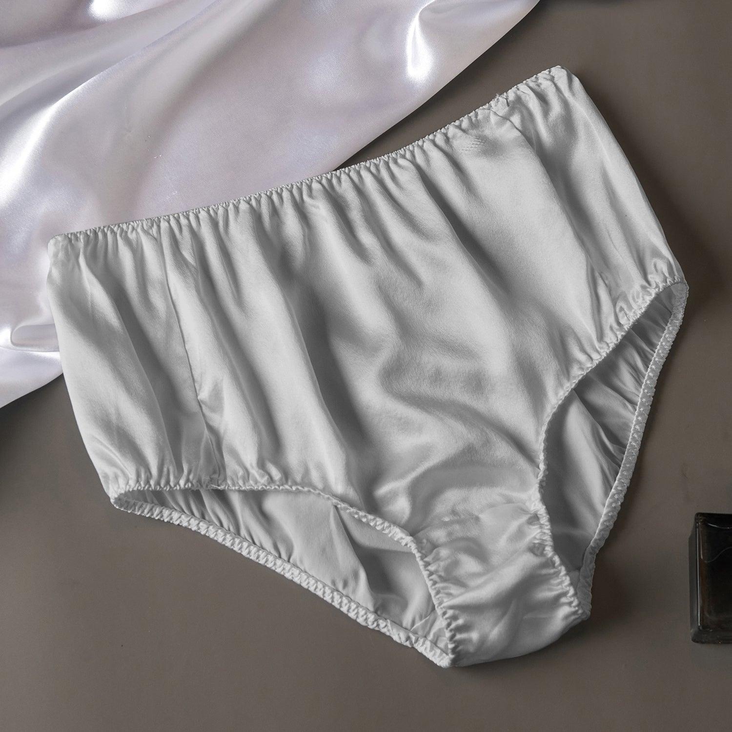 Sample Pure Silk French Cut Size M/L | Silver Grey | Mulberry Silk Pantie Product Image