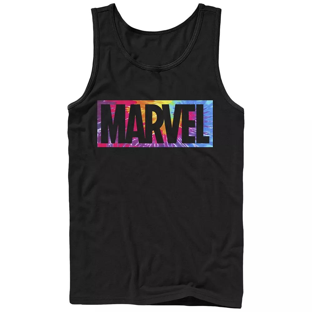 Men's Marvel Logo Tie Dye Graphic Tank Top,  Product Image