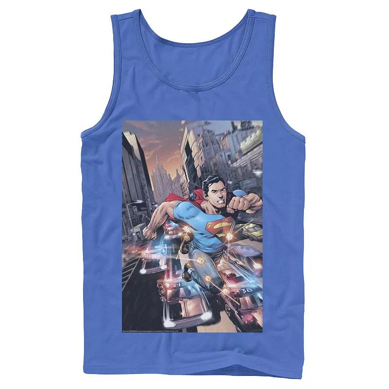 Men's DC Comics Superman Flashing Lights Poster Tank Top,  Product Image