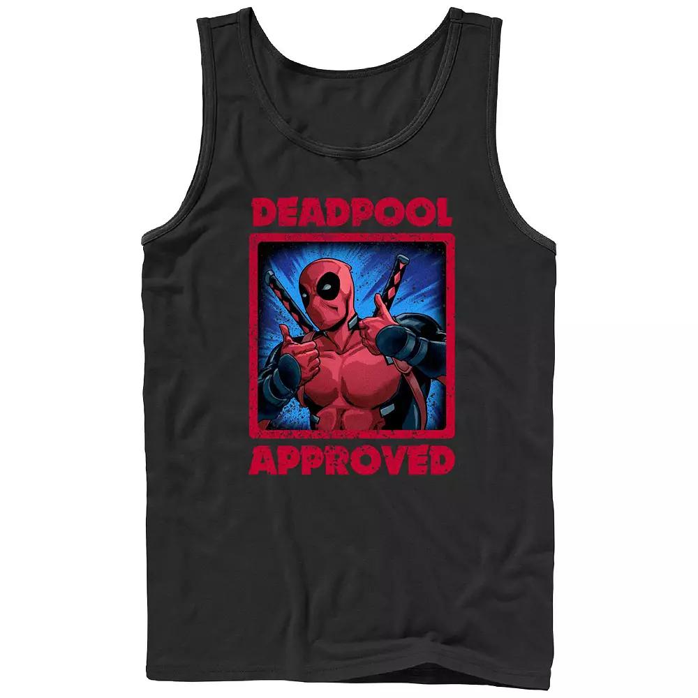 Men's Marvel Deadpool Approved Poster Graphic Tank, Size: Large, Black Product Image