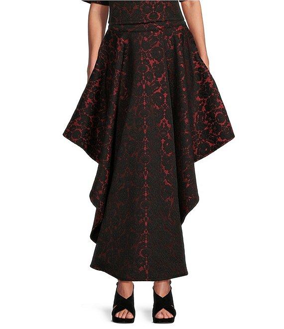 Bryn Walker Grange Brocade Rosa Nera Print High Low Coordinating Skirt Product Image