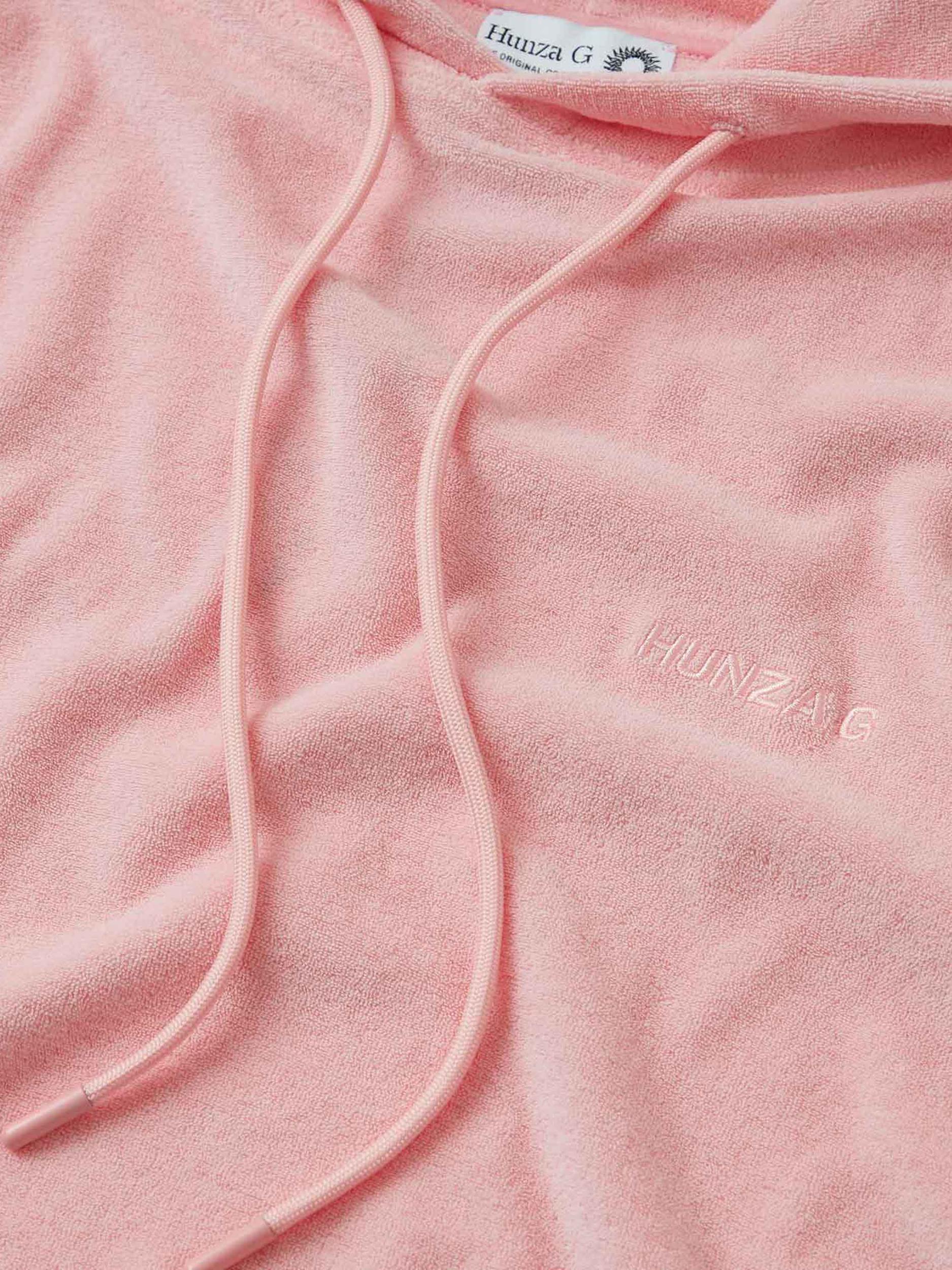 Terry Towelling Hoodie - Pink Product Image