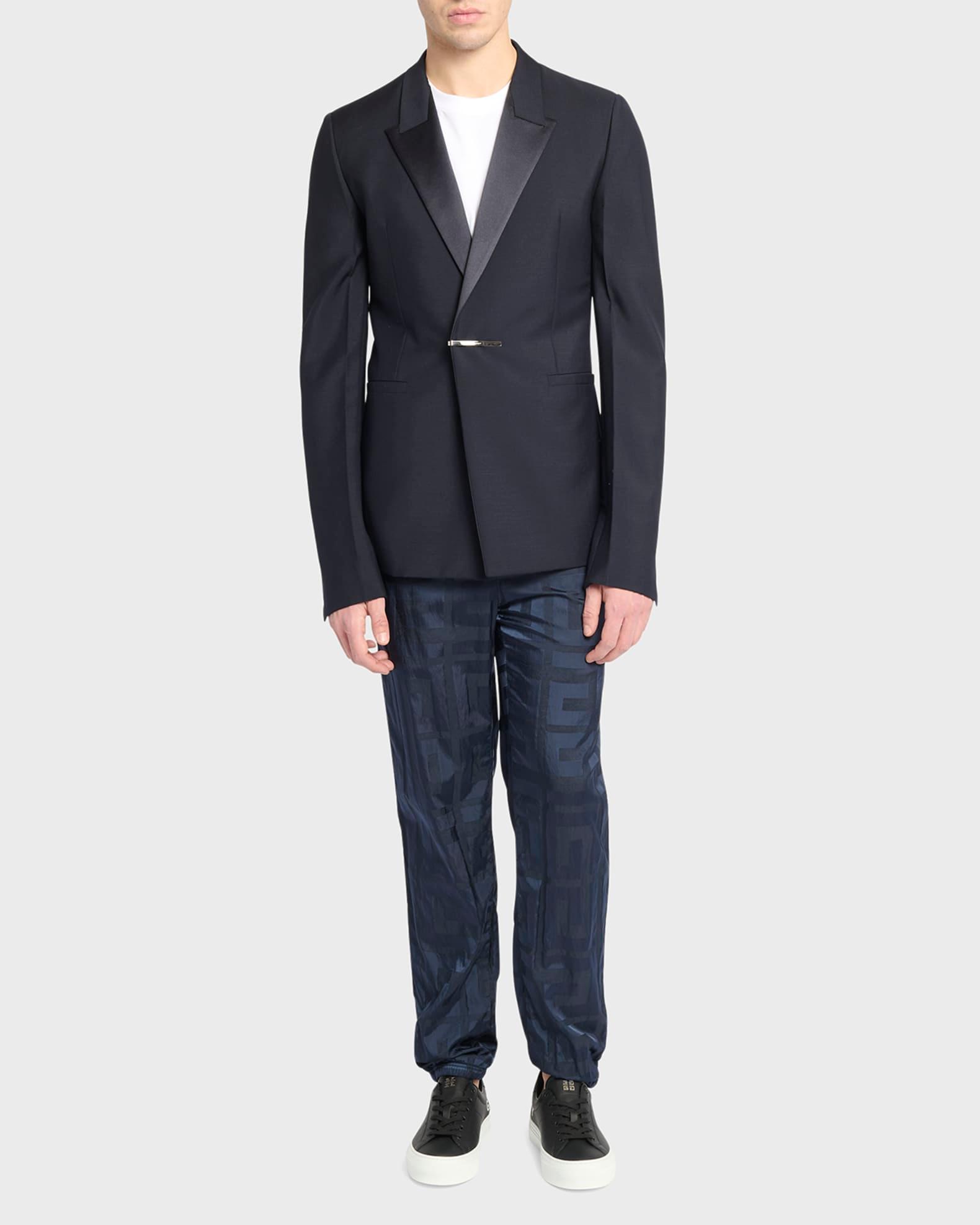 Men's Evening Jacket with Metal Clip Closure Product Image