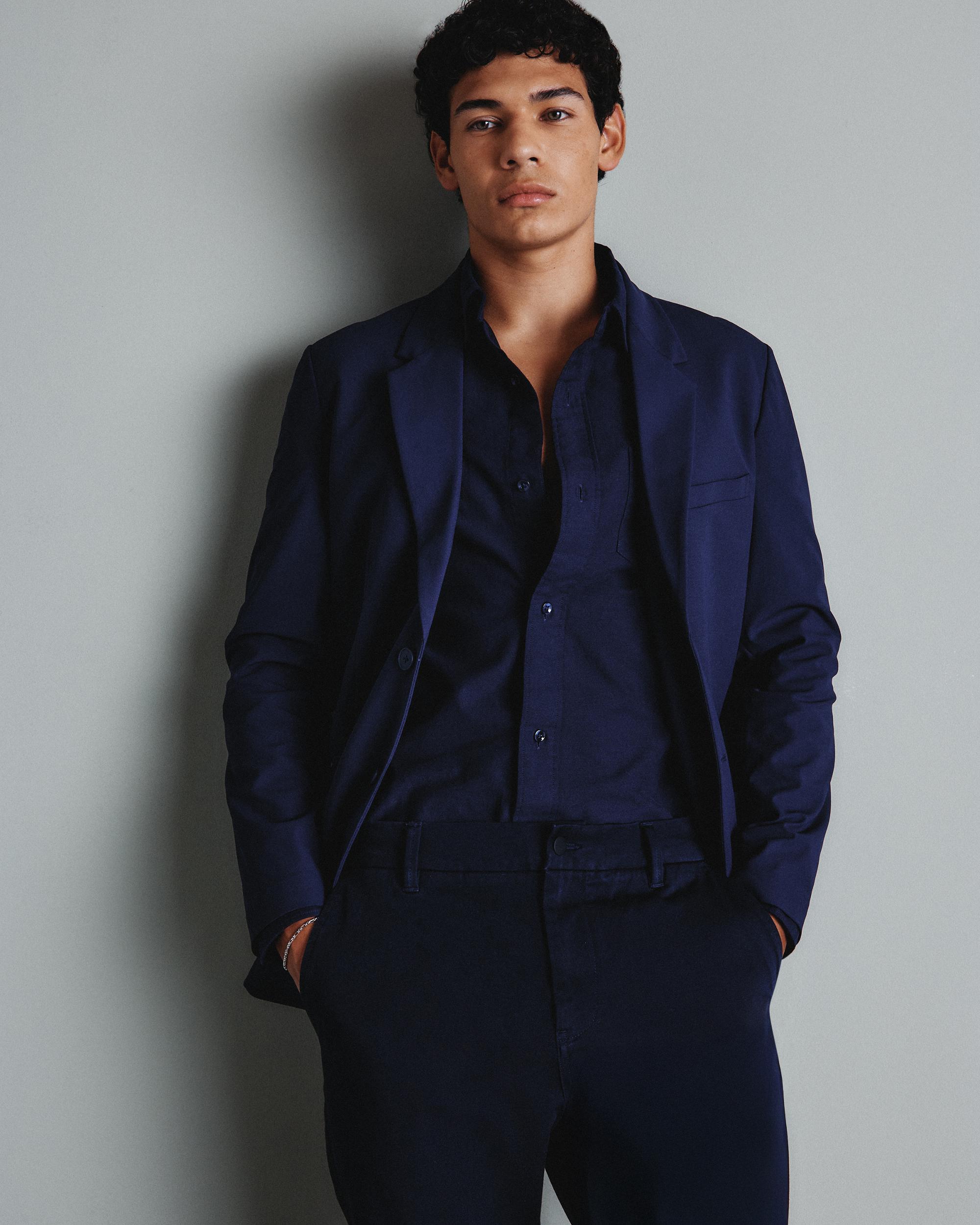 Quince | Men's Stretch Textured Twill Shirt Organic Cotton Product Image