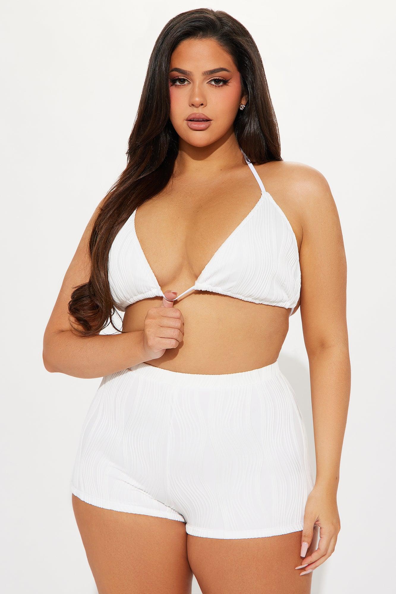 Ramona Textured 2 Piece Bikini - White Product Image