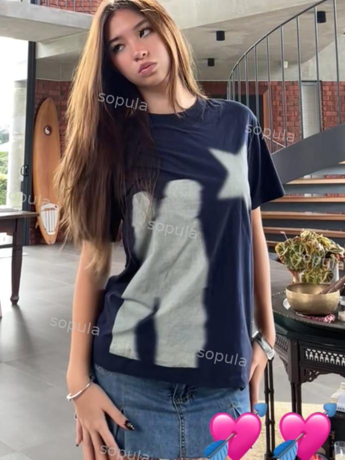 Men's Casual Virtual Shadow Graphics Cotton Short Sleeve T-Shirt Product Image