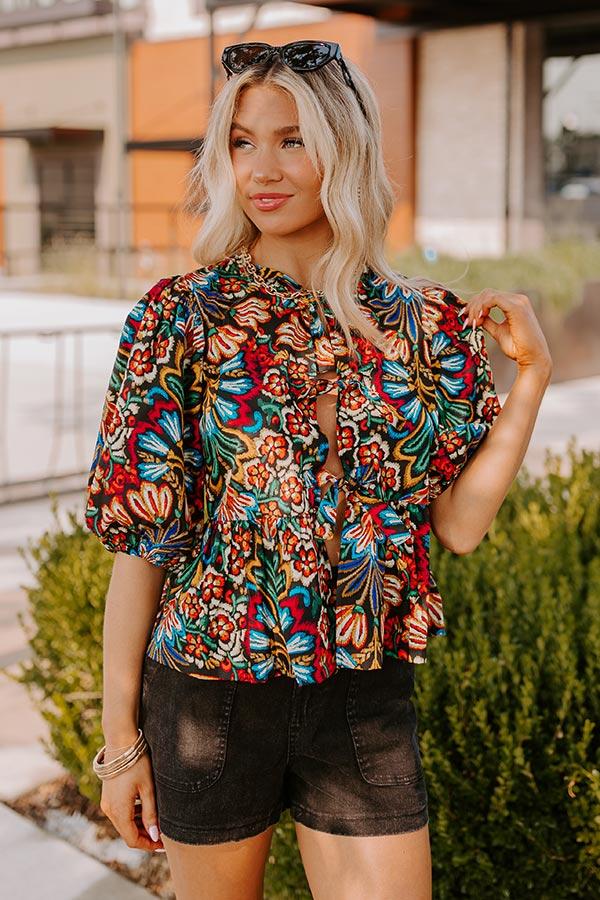 Tropical Dream Front Tie Top Product Image