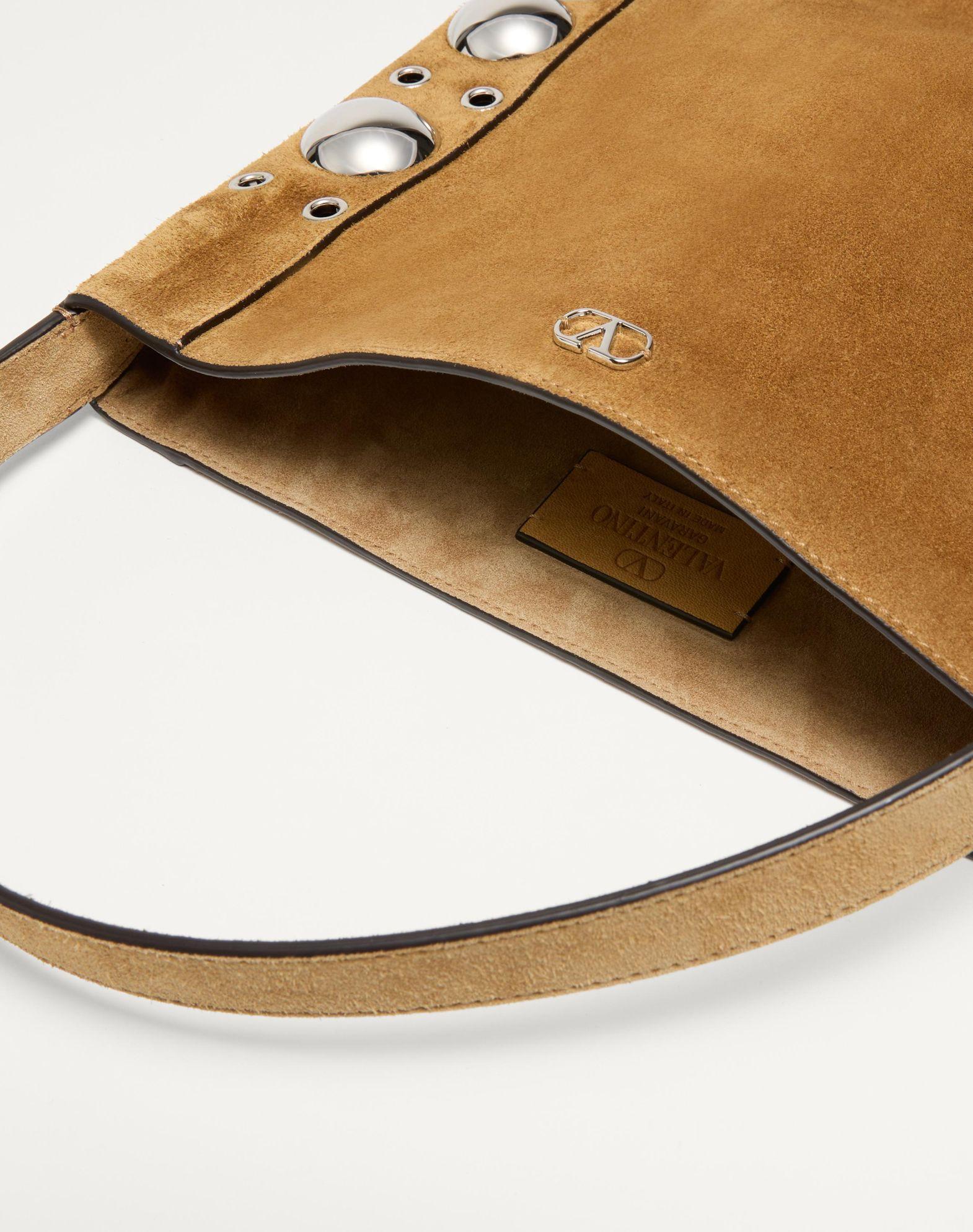 Valentino Garavani Nellcôte Suede Shoulder Bag With Fringes Product Image