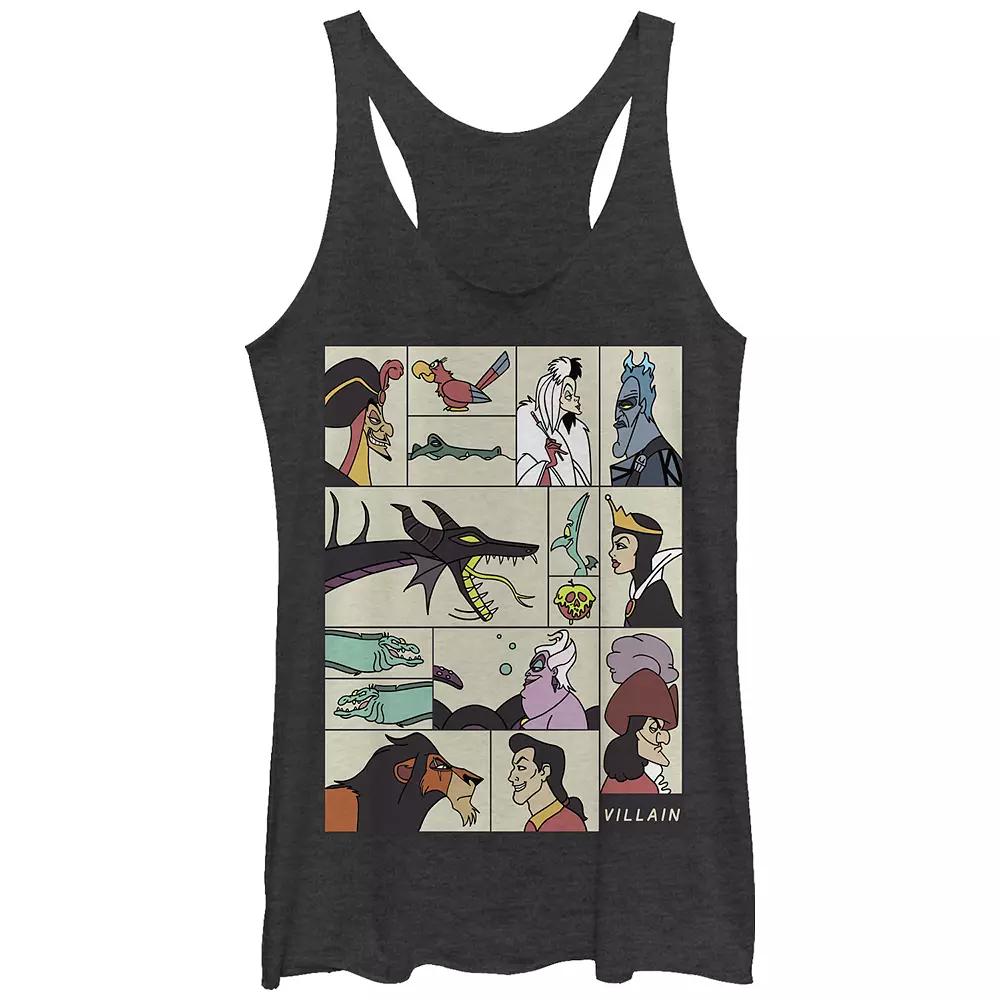 Disney Villains Square Portrait Profiles Juniors' Tri-Blend Racerback Tank Top, Girl's,  Product Image